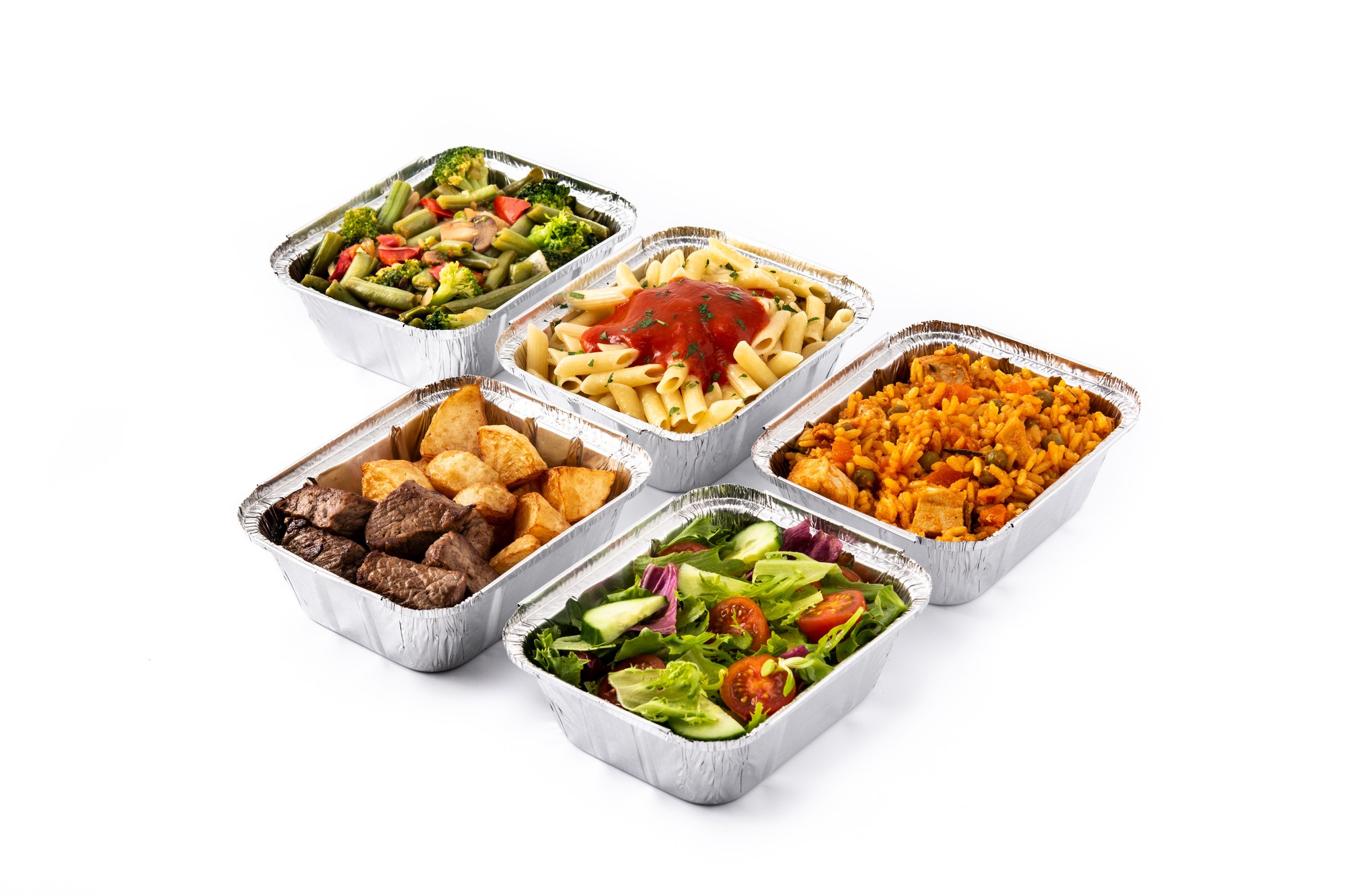 Weekly prepared meals in containers